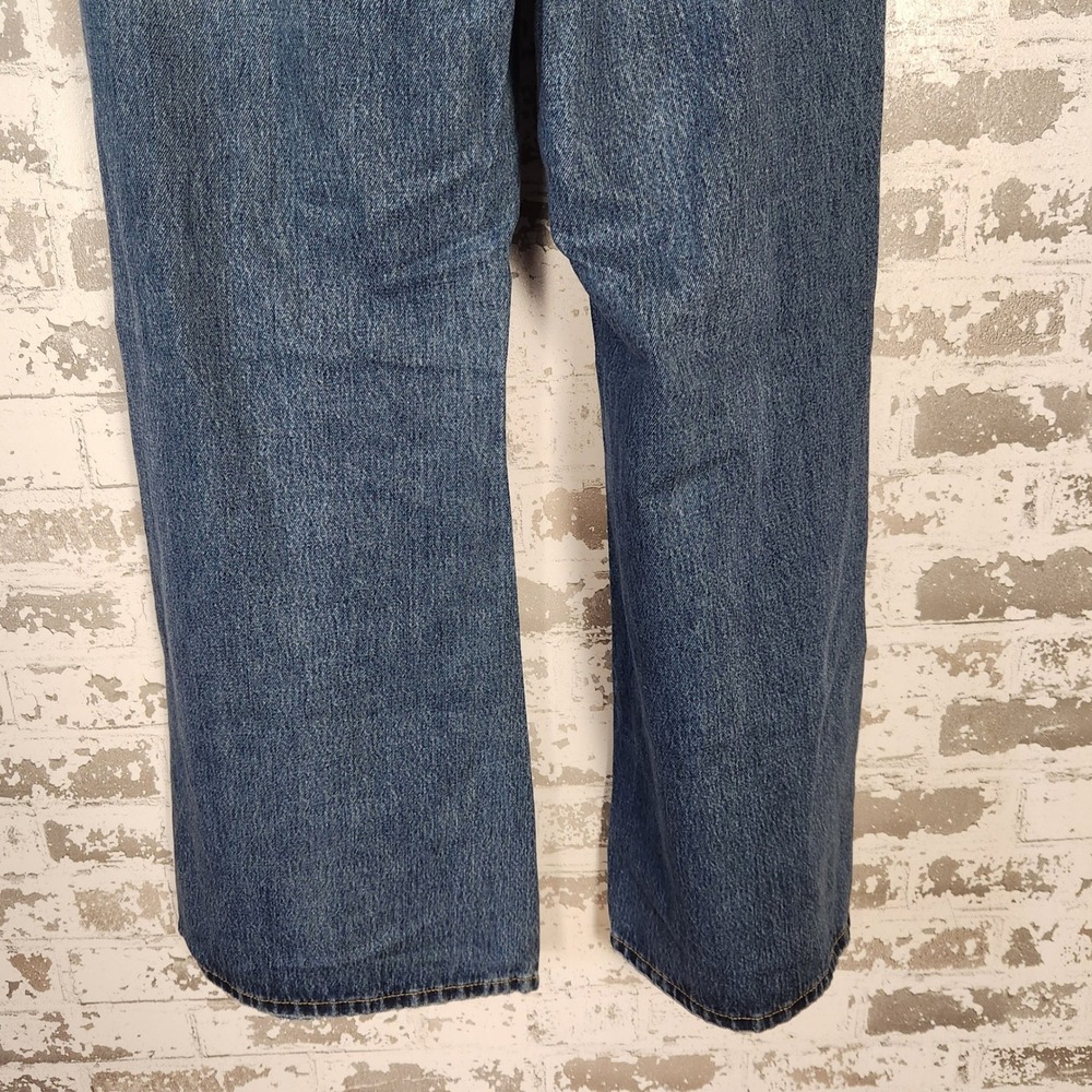 Forever 21 Jeans Women Size 27 Baggy Flare Wide Leg Ripped Distressed Y2K Denim - Picture 10 of 16